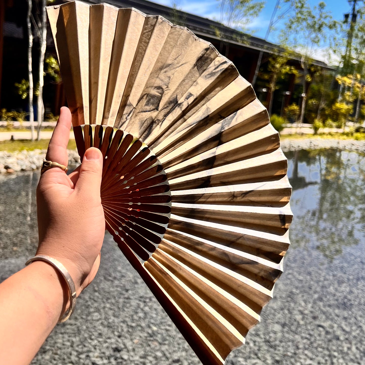 Natural Leather Fan