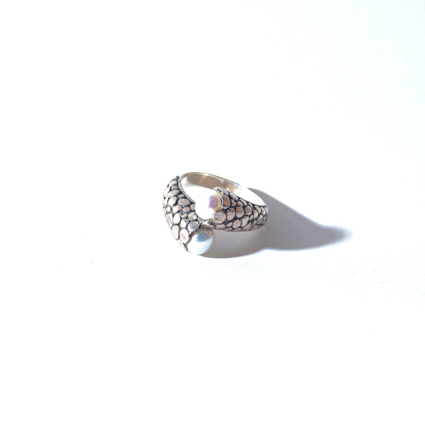 Perl Silver Ring